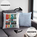 Geschenk für besten Katzenvater: "Best Cat Dad Ever" Kissen mit Füllung 40x40 Vatertag (Grau) Blau Trendation