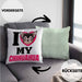 Chihuahua Besitzerin Kissen mit Füllung 40x40 Geschenk Lustiger Spruch Geschenkidee I Love My Chihuahua (Grau) Grün Trendation