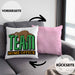 Arbeit Kissen mit Füllung 40x40 "Team Homeoffice" - Geschenkidee für Faultier-Fans (Grau) Rosa Trendation