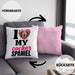 Cocker Spaniel Besitzerin Kissen mit Füllung 40x40 Geschenk Lustiger Spruch Geschenkidee I Love My Cocker Spaniel (Grau) Rosa Trendation