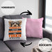 Yorkie-Besitzer Geschenk Kissen mit Füllung 40x40 Hund Yorkie Liebhaber Geschenkidee Vorsicht Vor Dem Frauchen Der Yorkie Ist Harmlos (Grau) Rosa Trendation
