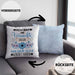 Kollegin Kissen mit Füllung 40x40 Geschenk Lustiger Spruch Geschenkidee Ich Bin Die Verrückte Kollegin Von Der Alle Geredet Haben (Grau) Blau Trendation