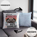 Mops Besitzerin Frauchen Kissen mit Füllung 40x40 Geschenk Lustiger Spruch Geschenkidee Vorsicht Vor Dem Frauchen (Grau) Blau Trendation