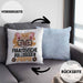 Französische Bulldogge Papa Besitzer Kissen mit Füllung 40x40 Geschenk Lustiger Spruch Geschenkidee Französische Bulldogge Liebhaber (Grau) Blau Trendation
