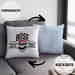 Lustige Kissen mit Füllung 40x40 Geschenk für Böse Alte Frau Rock Biker (Grau) Blau Trendation