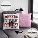 Rottweiler Mom Besitzerin Kissen mit Füllung 40x40 Geschenk Lustiger Spruch Geschenkidee Besitzerin Rottweiler Mama (Grau) Rosa Trendation