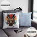 Schäferhund Besitzer Kissen mit Füllung 40x40 Geschenk Lustiger Spruch Geschenkidee Schäferhund Mama Papa (Grau) Blau Trendation