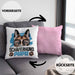 Schäferhund Papa Besitzer Kissen mit Füllung 40x40 Geschenk Lustiger Spruch Geschenkidee Schäferhund Liebhaber (Grau) Rosa Trendation
