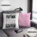 Der Tut Nix Gärtner Kissen mit Füllung 40x40 mit Spruch Garten Hobbygärtner Geschenk Lustig (Grau) Rosa Trendation