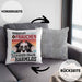 Border Collies Besitzerin Frauchen Kissen mit Füllung 40x40 Geschenk Lustiger Spruch Geschenkidee Vorsicht Vor Dem Frauchen (Grau) Grau Trendation