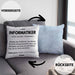 Informatiker Kissen mit Füllung 40x40 Geschenk Programmierer Gadget Lustig Geschenkidee Männer Zubehör Informatiklehrer IT (Grau) Blau Trendation