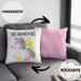 Lustige Nö Einfach Nö Kissen mit Füllung 40x40 Mit Spruch Einhorn Geschenk Mama Freundin Kollegin Geschenkidee Arbeit Frauen (Grau) Rosa Trendation
