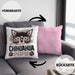 Chihuahua Papa Besitzer Kissen mit Füllung 40x40 Geschenk Lustiger Spruch Geschenkidee Chihuahua Liebhaber (Grau) Rosa Trendation