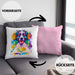 Border Collies Besitzer Farbe Love Kissen mit Füllung 40x40 Geschenk Lustiger Spruch Geschenkidee Border Collies Besitzerin (Grau) Rosa Trendation