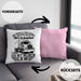 LKW Fahrer Kissen mit Füllung 40x40 Geschenk Ich Bin LKW Du Denkst Vielleicht Ich Höre Dir Zu Humor Geschenkidee (Grau) Rosa Trendation