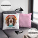 Cocker Spaniel Besitzer Kissen mit Füllung 40x40 Geschenk Lustiger Spruch Geschenkidee Cocker Spaniel Mama Papa (Grau) Rosa Trendation