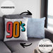 90er Jahre Kissen mit Füllung 40x40 "90's" - Retro Geschenk für Nostalgiker (Grau) Blau Trendation