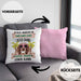 Cocker Spaniel Besitzer Kissen mit Füllung 40x40 Geschenk Lustiger Spruch Geschenkidee Ich Arbeite Hart Damit Mein Cocker Spaniel Seinen Traum Leben Kann (Grau) Rosa Trendation