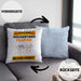 Filmfan Kissen mit Füllung 40x40 Geschenk Lustiger Spruch Geschenkidee für Filmfan Achtung Hochleistungs Filmfan Bei Der Arbeit (Grau) Blau Trendation