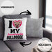 Französische Bulldogge Besitzerin Kissen mit Füllung 40x40 Geschenk Lustiger Spruch Geschenkidee I Love My Französische Bulldogge (Grau) Grau Trendation