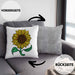 Lustige Sonnenblume Kissen mit Füllung 40x40 Geschenk für Sonnenblumenliebhaber (Grau) Grau Trendation