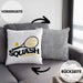 Lustige Squash-Kissen mit Füllung 40x40 Geschenk für Squash-Spieler (Grau) Grau Trendation