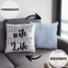 Lustige Kissen mit Füllung 40x40 Geschenk für Ehemann Spruch Happy Wife Happy Life Ehemann Geschenkidee (Grau) Blau Trendation
