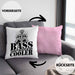 Bassist Kissen mit Füllung 40x40 Geschenk Bass-Spieler Geschenkidee Bass It's Like Guitar But Cooler (Grau) Rosa Trendation