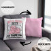 Schweine-Liebhaberin Kissen mit Füllung 40x40 Geschenk Bitte Nicht Stören Ich Träume Von Schweinchen Schwein Sau Besitzer Hausschwein (Grau) Rosa Trendation