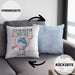 Delfine Kissen mit Füllung 40x40 Geschenk Frauen Ich Bin Bloß Ein Mädchen Das Delfine Liebt Delfine-Liebhaberin Geschenk Spruch Geburtstag (Grau) Blau Trendation