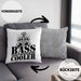 Bassist Kissen mit Füllung 40x40 Geschenk Bass-Spieler Geschenkidee Bass It's Like Guitar But Cooler (Grau) Grau Trendation