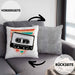 Nostalgie Kassette Geschenk Alte Straße 80er 90er Jahre GeschenkKissen mit Füllung 40x40 (Grau) Grau Trendation