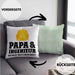 Ingenieur Papa Kissen mit Füllung 40x40 Gadget Geschenk Ingeneur Geschenkidee (Grau) Grün Trendation