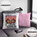 Labrador Besitzerin Frauchen Kissen mit Füllung 40x40 Geschenk Lustiger Spruch Geschenkidee Vorsicht Vor Dem Frauchen (Grau) Rosa Trendation