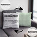 Informatiker Kissen mit Füllung 40x40 Geschenk Programmierer Gadget Lustig Geschenkidee Männer Zubehör Informatiklehrer IT (Grau) Grün Trendation