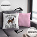 Lustige Esel-Kissen mit Füllung 40x40 Geschenk für Mädchen, die Esel lieben "Nur Ein Mädchen Das Esel Liebt" (Grau) Rosa Trendation