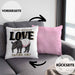 Lustige Tapir Kissen mit Füllung 40x40 Geschenk Tapir Liebhaber (Grau) Rosa Trendation
