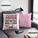 Yorkie Besitzer Kissen mit Füllung 40x40 Geschenk Lustiger Spruch Geschenkidee Yorkie Tricks Bleib (Grau) Rosa Trendation