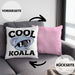 Kissen mit Füllung 40x40 Koala Geschenkidee für Koala-Liebhaber Kissen mit Füllung 40x40 Koala-Aufdruck (Grau) Rosa Trendation
