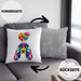Cocker Spaniel Herz Farbe Besitzer Kissen mit Füllung 40x40 Geschenk Lustiger Spruch Geschenkidee Cocker Spaniel Liebhaber (Grau) Grau Trendation