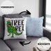 Tree Rex Kissen mit Füllung 40x40 Geschenk T-Rex Geschenkidee Jungs Weihnachten Dinosaurier Xmas (Grau) Blau Trendation