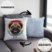 Mops Besitzer Kissen mit Füllung 40x40 Geschenk Lustiger Spruch Geschenkidee Mops Mama Papa (Grau) Blau Trendation