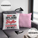 Fachinformatiker Geschenk Kissen mit Füllung 40x40 Geprüft Sicher Geschenkdiee für Fach-Finformatiker Geschenkdiee Spruch (Grau) Rosa Trendation