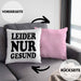 Ironie Kissen mit Füllung 40x40 Geschenk Spruch Gesunde Menschen Leider Nur Gesund Zyniker (Grau) Rosa Trendation