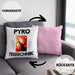 Pyrotechnik Kissen mit Füllung 40x40 Geschenk Pyrotechnik Ist Doch Kein Verbrechen Meme Joke (Grau) Rosa Trendation