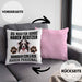 Border Collies Besitzer Kissen mit Füllung 40x40 Geschenk Lustiger Spruch Geschenkidee Besitzerin Border Collies Haben Personal (Grau) Rosa Trendation