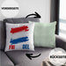Holland Fan Kissen mit Füllung 40x40 Geschenk Holländer Frikande (Grau) Grün Trendation
