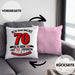 Kissen mit Füllung 40x40 70. Geburtstag Geschenkidee für Männer Frauen Spruch 70 Jahre 18 mit 52 Jahre Erfahrungen (Grau) Rosa Trendation