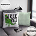Tree Rex Kissen mit Füllung 40x40 Geschenk T-Rex Geschenkidee Jungs Weihnachten Dinosaurier Xmas (Grau) Grün Trendation