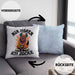 Zocker Geschenk Kissen mit Füllung 40x40 Nix Hören ich Zocke Jungs Jungen Geschenkidee zum Zocken (Grau) Blau Trendation